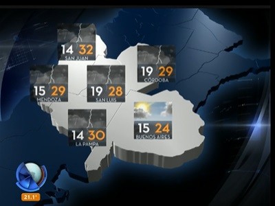 Algunas lluvias por la mañana y luego nublado con máxima de 25 grados