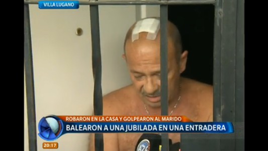 Balearon a una jubilada en una entradera