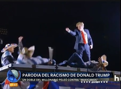 Una parodia de las posturas racistas de Donald Trump