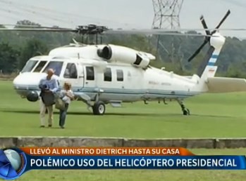 Polémico uso del helicóptero presidencial