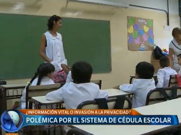Polémica por el sistema de cédula escolar