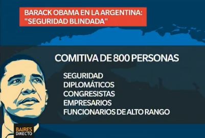 Megaoperativo de seguridad por la llegada de Obama