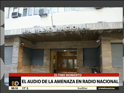 El audio del momento en que el intruso ingresó a Radio Nacional