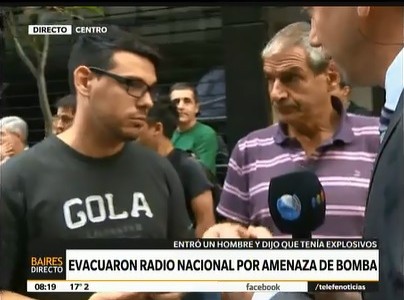 Evacuaron Radio Nacional por amenaza de bomba