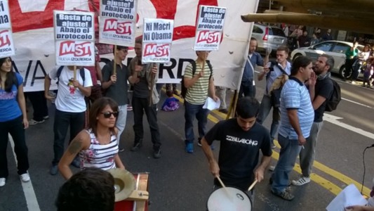 Marcha contra la visita de Barack Obama a la Argentina