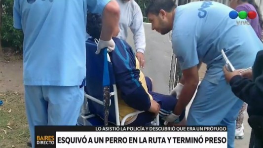 Esquivó a un perro en la ruta y terminó preso