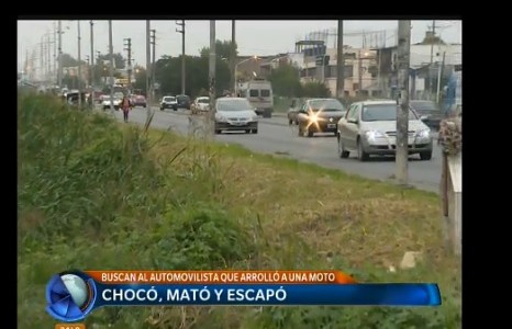 Sigue la búsqueda de un automovilista que chocó y mató a un motociclista