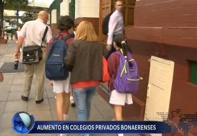 La cuota de los colegios privados en la provincia aumenta casi un 25%