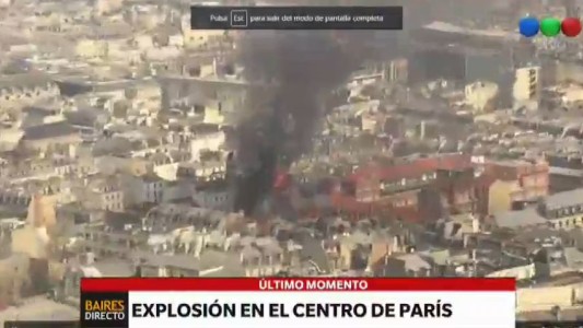 Conmoción en París por una violenta explosión en el centro de la ciudad