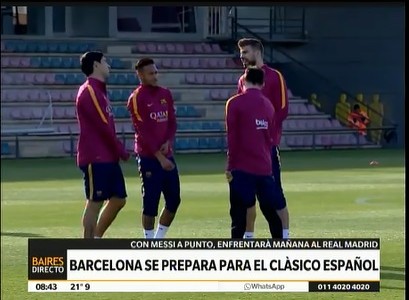 Barcelona se prepara para el clásico con el Real Madrid
