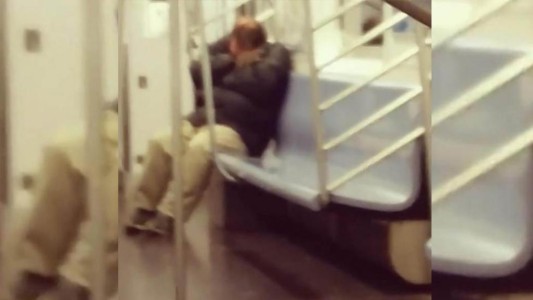 Video: una rata le camina por la espalda a un hombre en el subte de Nueva York