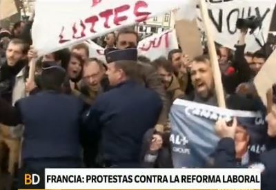 Protestas contra la reforma laboral en Francia en más de 20 ciudades