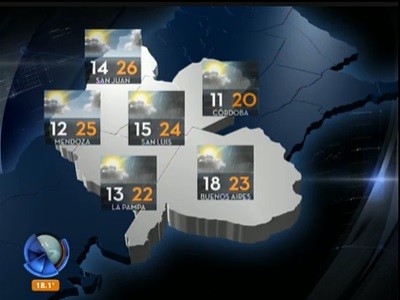 Lluvias todo el día y máxima de 23 grados