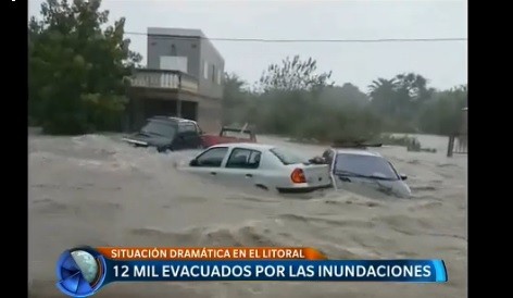 Litoral: 12 mil evacuados por las inundaciones