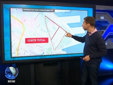 Los operativos para el desplazamiento del tránsito en la zona de Retiro