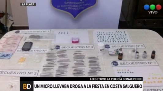 Detuvieron un micro escolar que iba a la fiesta Time Warp con éxtasis, cocaína y marihuana