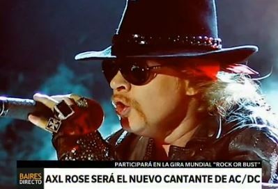 Confirmado: Axl Rose, nuevo vocalista de AC/DC