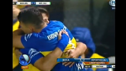 Boca goleó a Deportivo Cali en la Bombonera