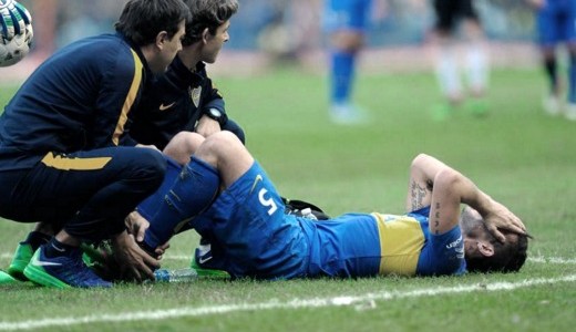 Gago volvió a romperse el tendón de Aquiles