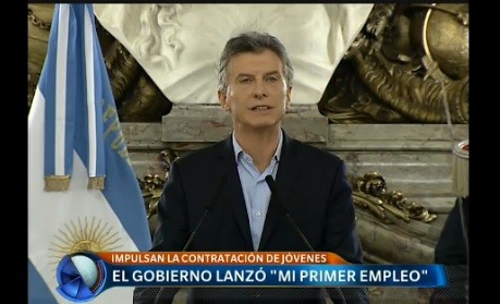 Macri presentó un proyecto de ley sobre primer empleo para jóvenes