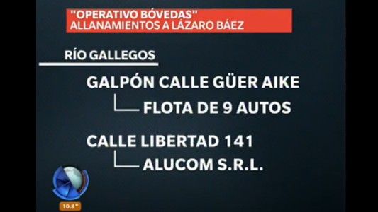"Operativo bóvedas": allanamientos a Lázaro Báez