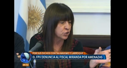 El Frente para la Victoria denuncia al fiscal Miranda por amenazas