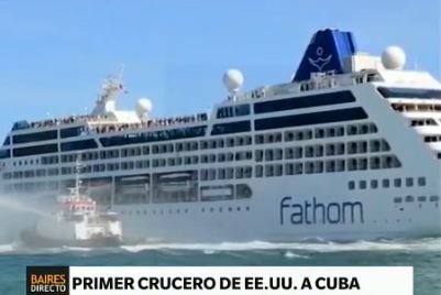 Llegó a Cuba el primer crucero en unir la isla con EE.UU. en décadas