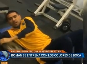 Román se entrena con los colores de Boca