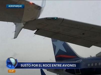 Aeroparque: susto por el roce entre dos aviones