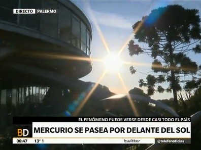 Mercurio se pasea delante del sol
