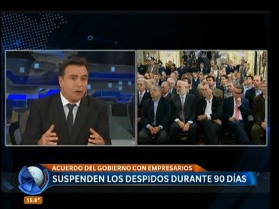 Macri entre los empresarios y los sindicalistas