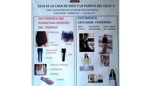 Cura que prohibió calzas, minifaldas y escotes en la iglesia dijo que así la mujer "está excitando"