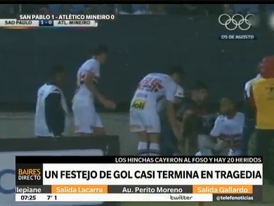 Un festejo de gol que casi termina en tragedia