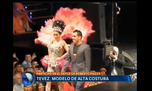 Tevez, modelo de alta costura