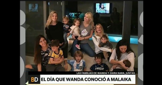 Wanda Nara conoció a su pequeña sobrina Malaika