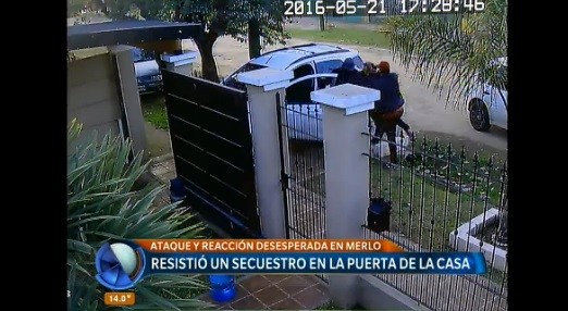 Resistió un secuestro en la puerta de su casa