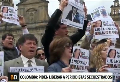 Reclaman la liberación de periodistas secuestrados en Colombia