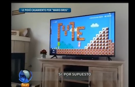 El matrimonio no es juego: le hizo la propuesta a través del Mario Bros