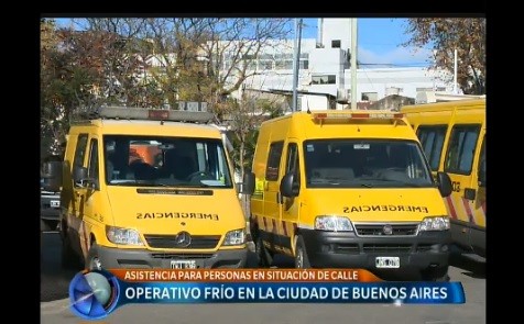 "Operativo Frío" en la ciudad de Buenos Aires