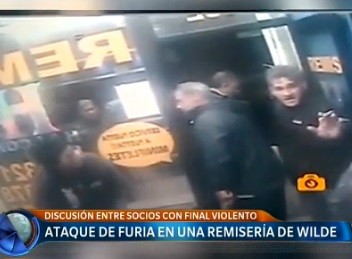 Ataque de furia en una remisería de Wilde