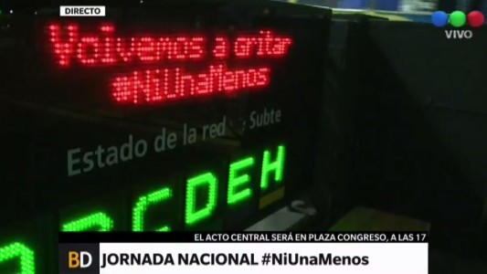 El subte se suma a la jornada #NiUnaMenos