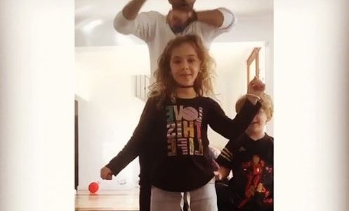 El divertido video de Mariano Martínez y sus hijos