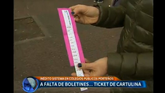 A falta de boletines... ticket de cartulina