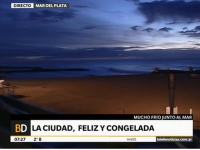 Mar del Plata, feliz y congelada