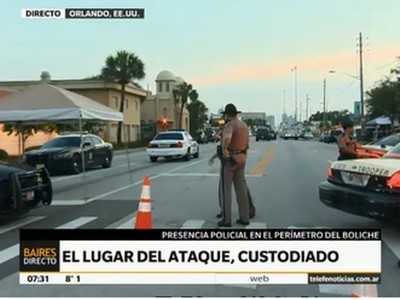 El lugar del ataque, custodiado