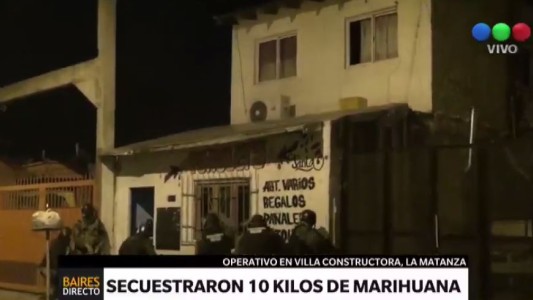Secuestraron 10 kilos de marihuana en La Matanza