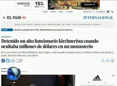 Repercusiones del caso López en la prensa extranjera y redes sociales