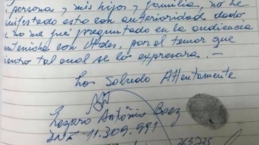 La supuesta carta de Lázaro Báez que compromete a Cristina y Casanello