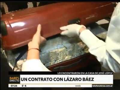 El contrato de la esposa de López con Lázaro Baez