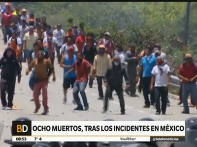 Ocho muertos en México en una protesta docente